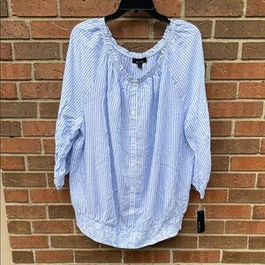 Alyx Light Blue Striped Blouse
